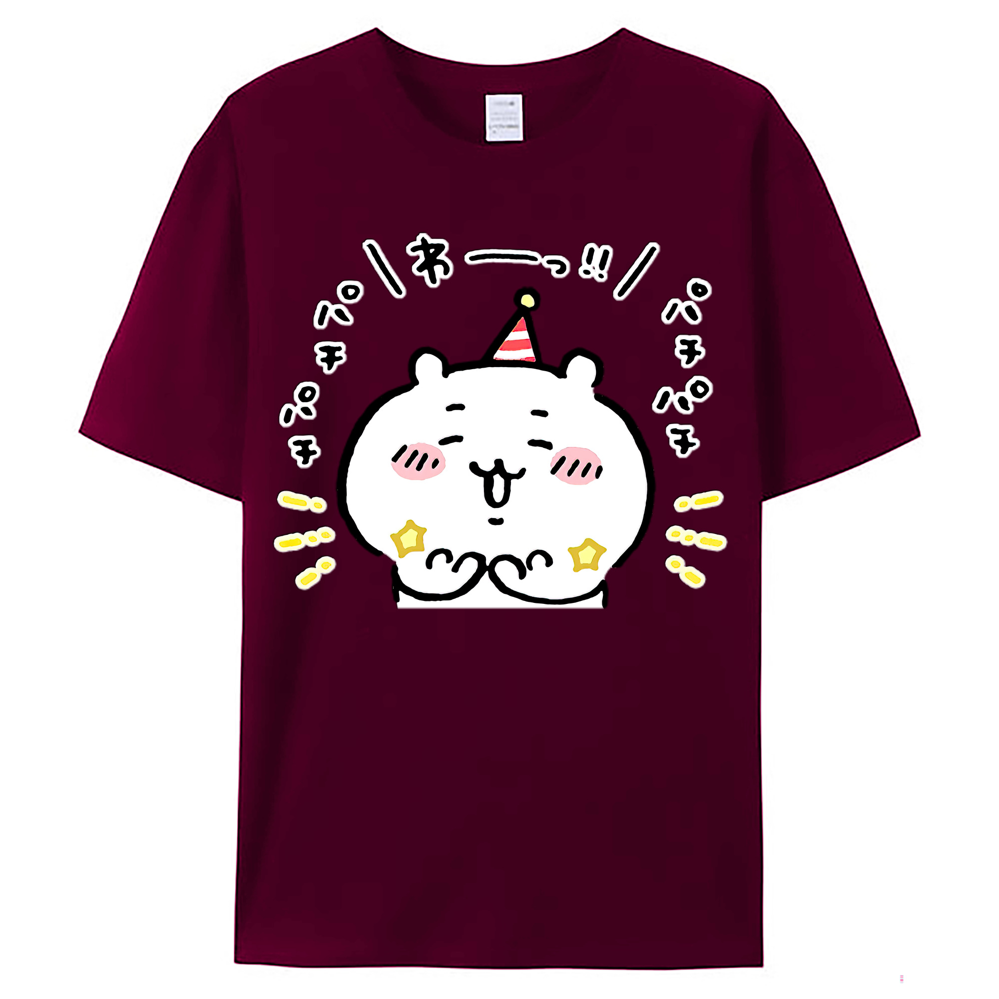 （画像用） ちいかわ ちいかわ Chii-kawa chiikawa レディースカジュアルプリントTシャツ（綿100％）